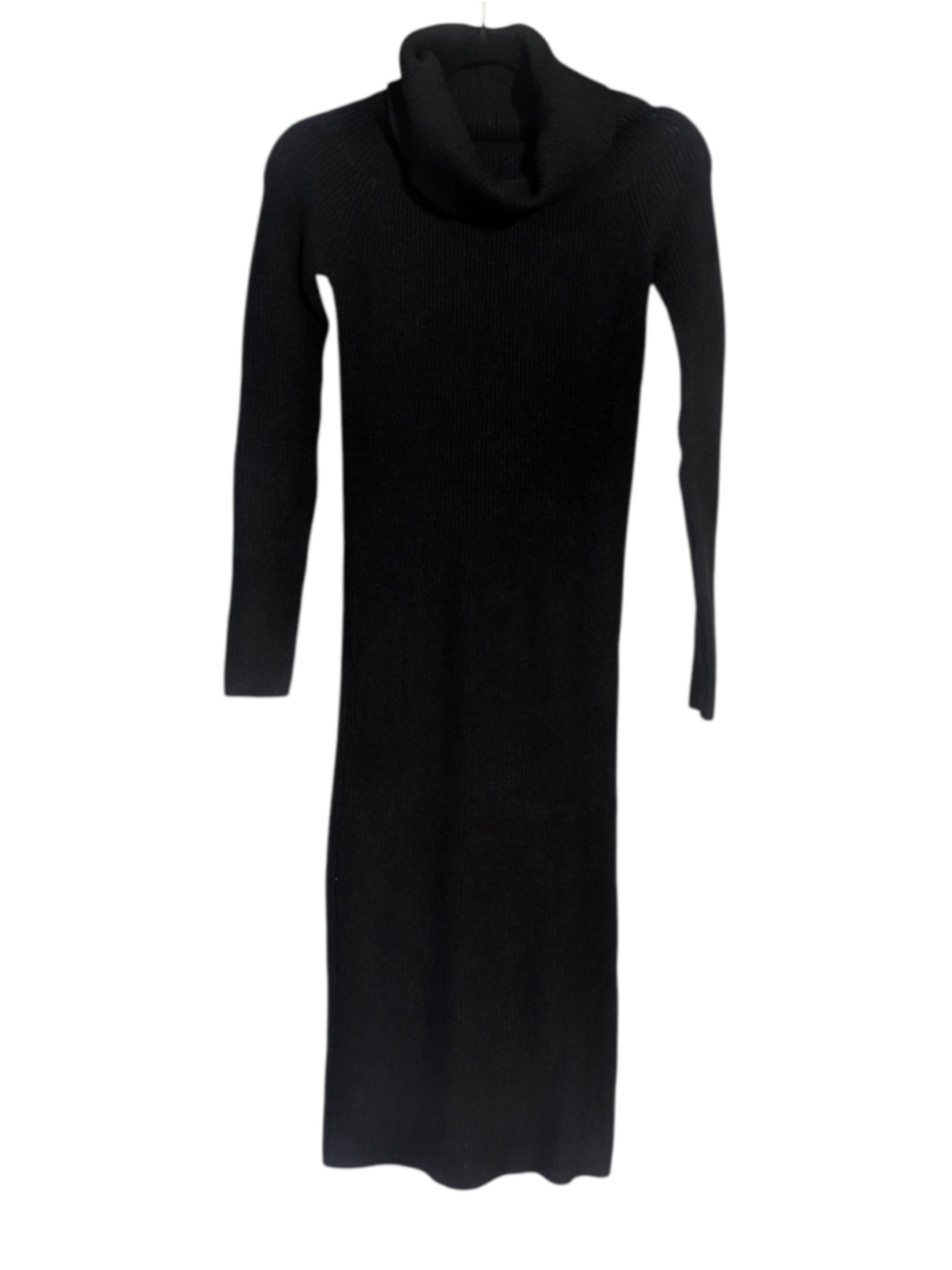 Lulus Turtleneck Ribbed Midi Sweater Dress Black XS - Picture 4 of 11